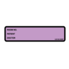 Nevs Printed Chart Label- Room No, name, Doctor 1-3/8"x5-3/8" Violet w/Blk NRBP-VIOLET